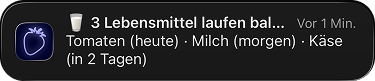 Sie meldet sich, bevor etwas abläuft